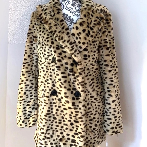 AVEC LES FILLES Leopard Plush Car Coat - Picture 7 of 8